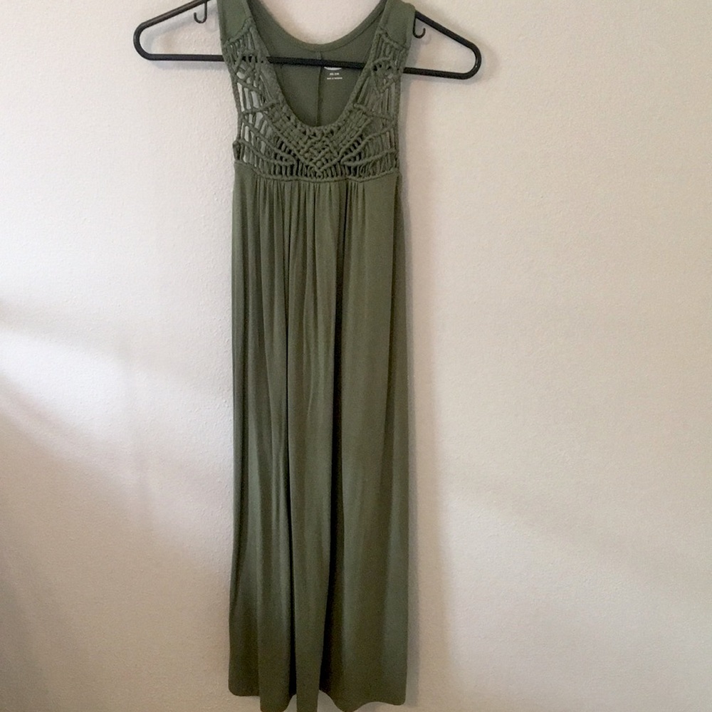 Old Navy olive green dress